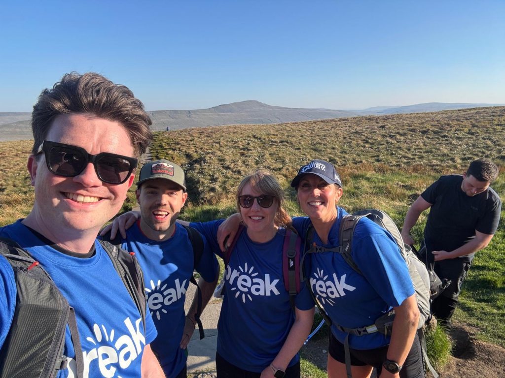Atkinson Moss team on the Yorkshire Three Peak Funraiser for BREAK